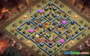 Ultimate Town Hall 14 War Base for Clash of Clans #21685
