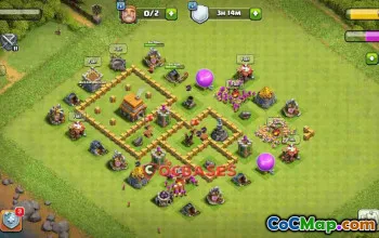 Ultimate Town Hall 5 War Base: Anti 2 & 3 Stars Defense #24253