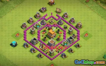 Ultimate Town Hall 6 Hybrid Base - Anti 2 Stars | Clash of Clans #20922