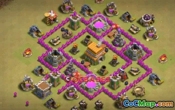 Ultimate Town Hall 6 War Base - Copy Base Link | Clash of Clans #20843