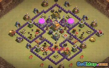 Ultimate Town Hall 7 War Base: Anti-Ground Design & Link #20604