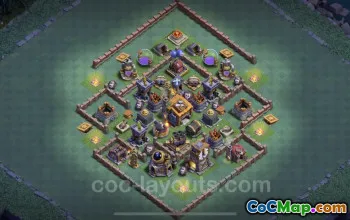Unbeatable Builder Hall 7 Base Design & Link - Clash of Clans #23043
