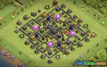 Unbeatable TH9 Base Copy - Anti 2 Stars & Hybrid Design #24718