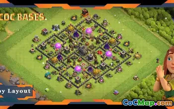 Unbeatable TH9 Base Layout: Anti Air, Anti Stars & Hybrid #19462