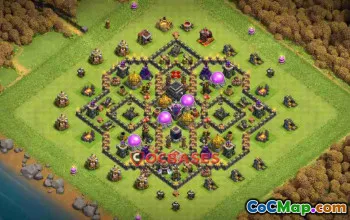Updated Town Hall 9 Hybrid Base - Clash of Clans #24061